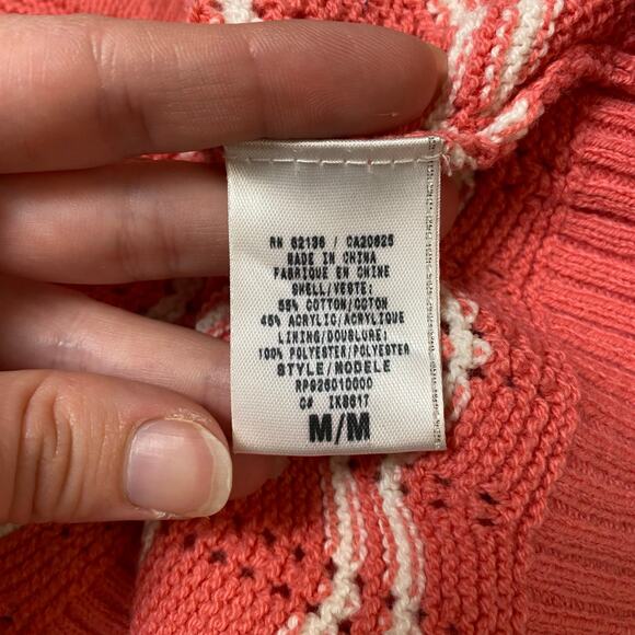 Guess‎ Strapless Knit Top Womens Size M Striped Pink White Y2K - Picture 7 of 8